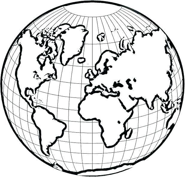 618x590 Childrens World Map Coloring Page Extraordinary Around The World