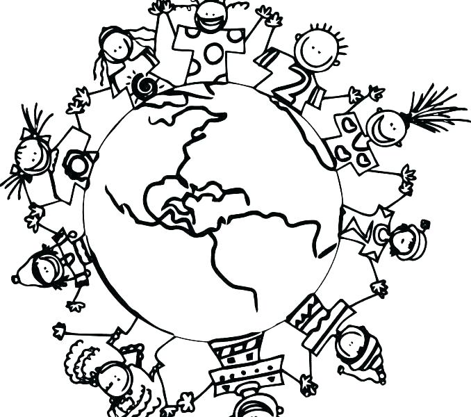 678x600 The World Coloring Pages World Coloring Pages Children