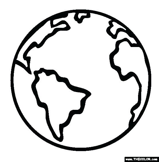 World Globe Coloring Page