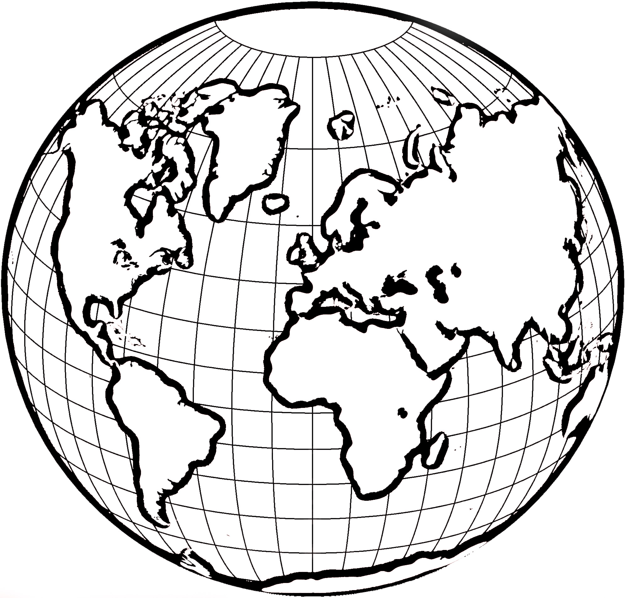 1995x1906 Globe Coloring Pages