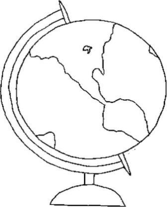 336x417 Printable Globe Coloring Pages, World Globe Coloring Page