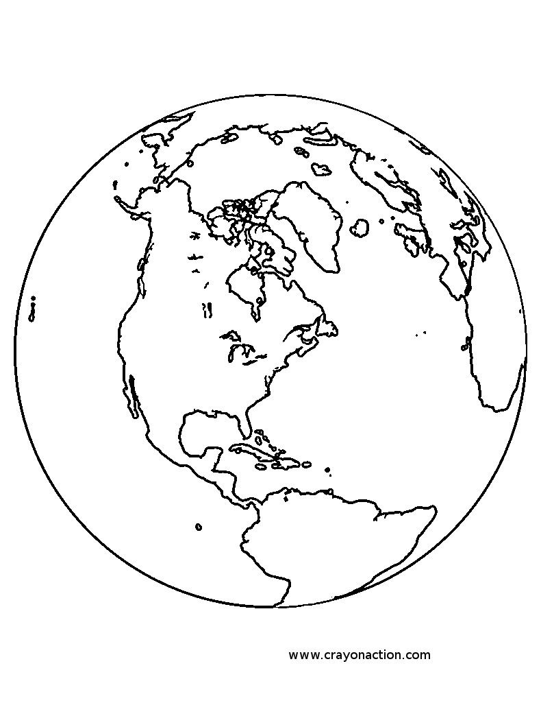 790x1025 Printable Planet Earth Globe Coloring Page Kidscare