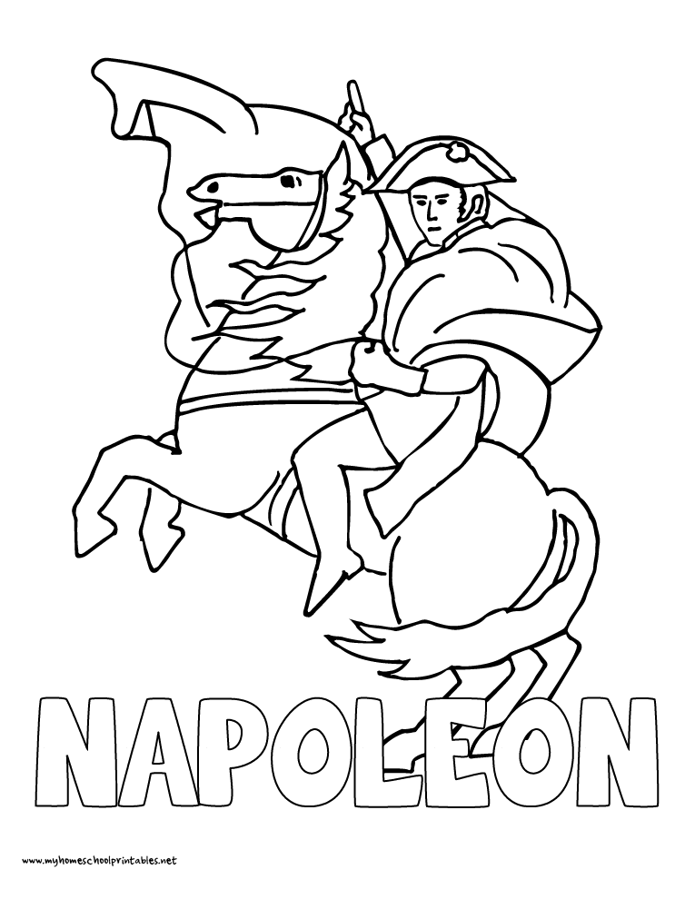 765x990 World History Coloring Pages Printables Napoleon Bonaparte Cycle