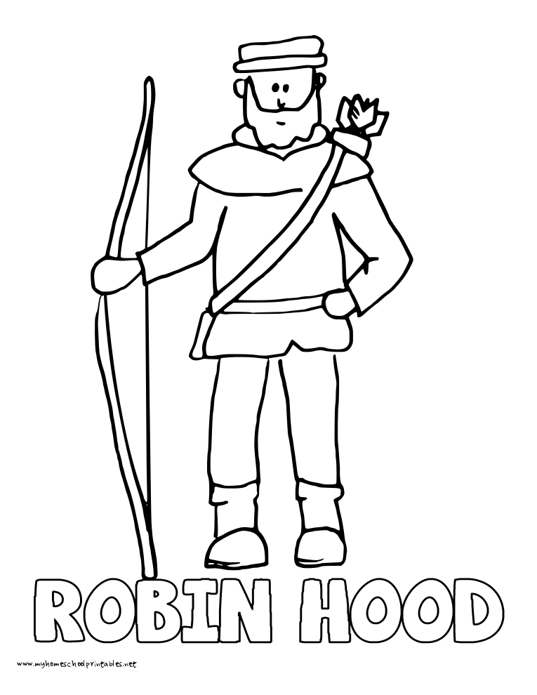 765x990 History Coloring Pages Volume 2 Robin Hoods, Quick Print