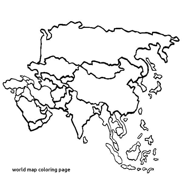 600x612 World Map Coloring Page