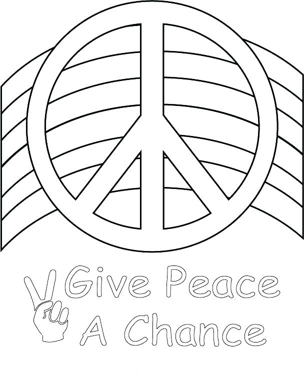 608x750 Peace Day Coloring Pages Peace Coloring Pages Drawn Peace Sign
