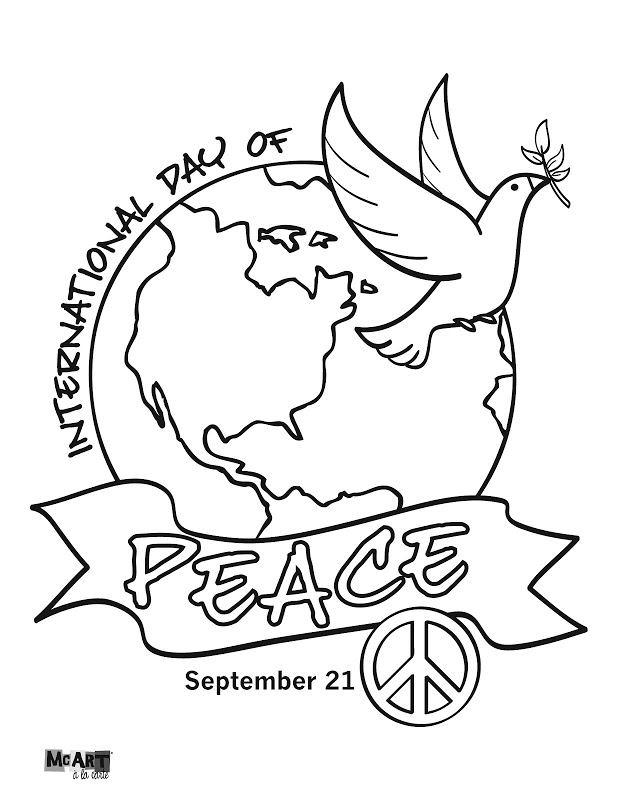 618x800 World Peace Coloring Pages