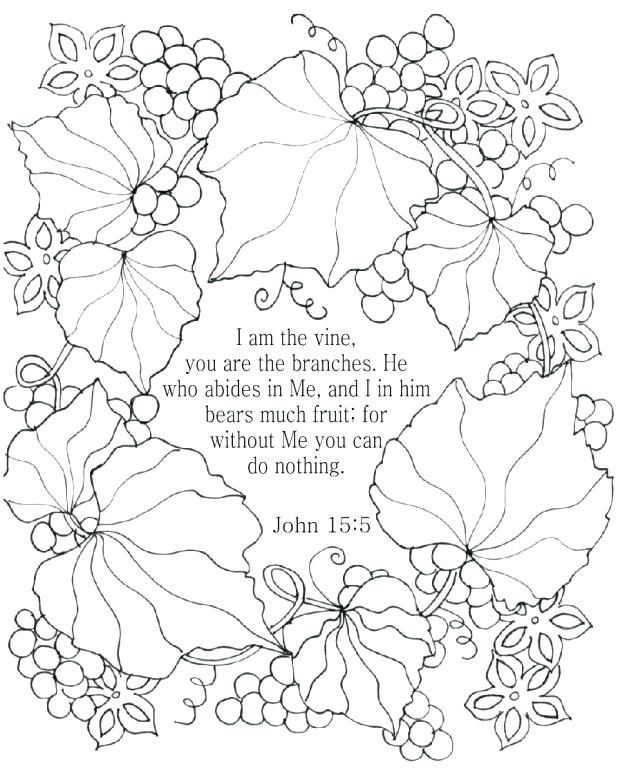 618x782 Thinking Of You Coloring Pages I Am The Vine Bible Coloring Page