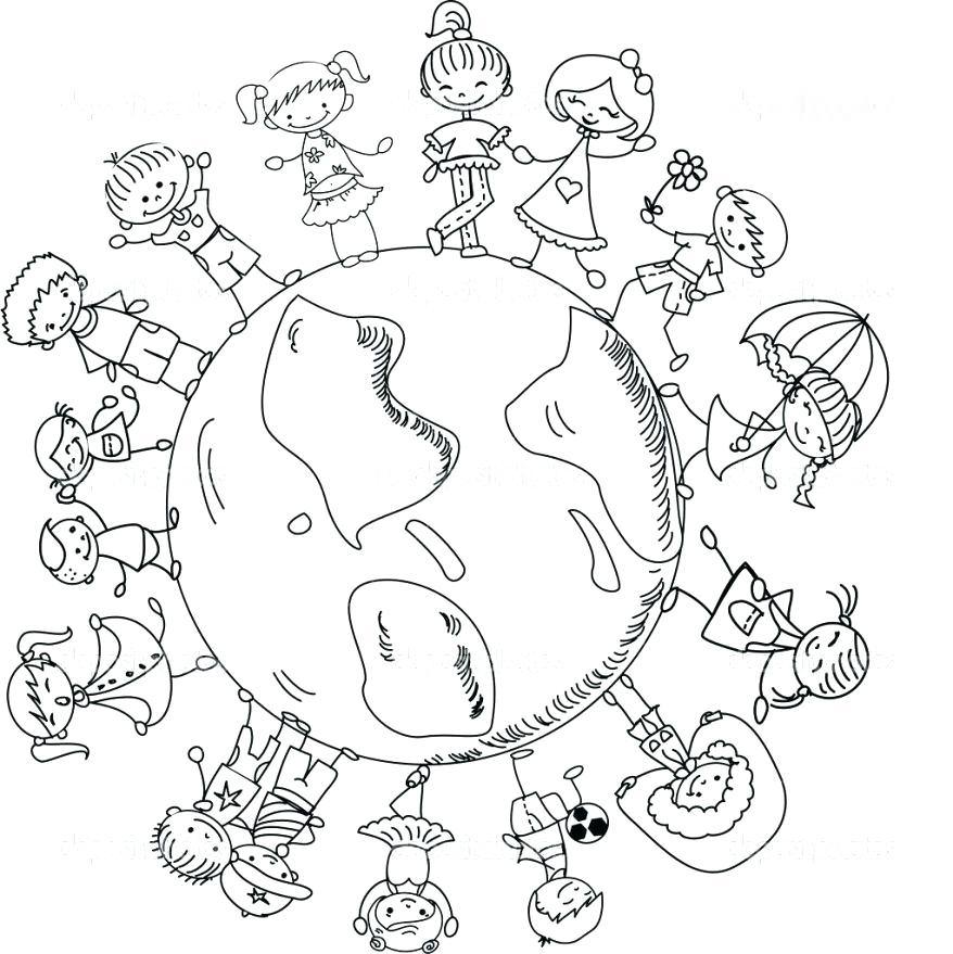 878x879 World Thinking Day Coloring Pages