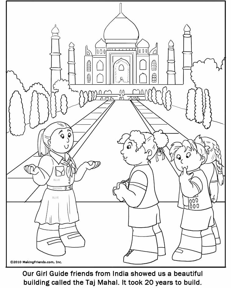 757x945 India Girl Guide Coloring Page Girl Guides, Indian Girls And Girls