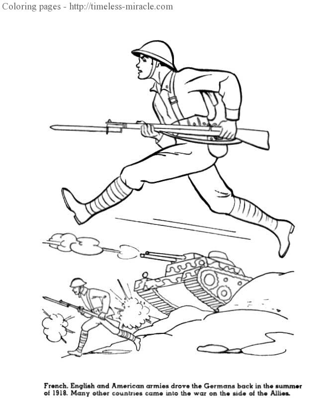 670x820 World War 1 Coloring Pages