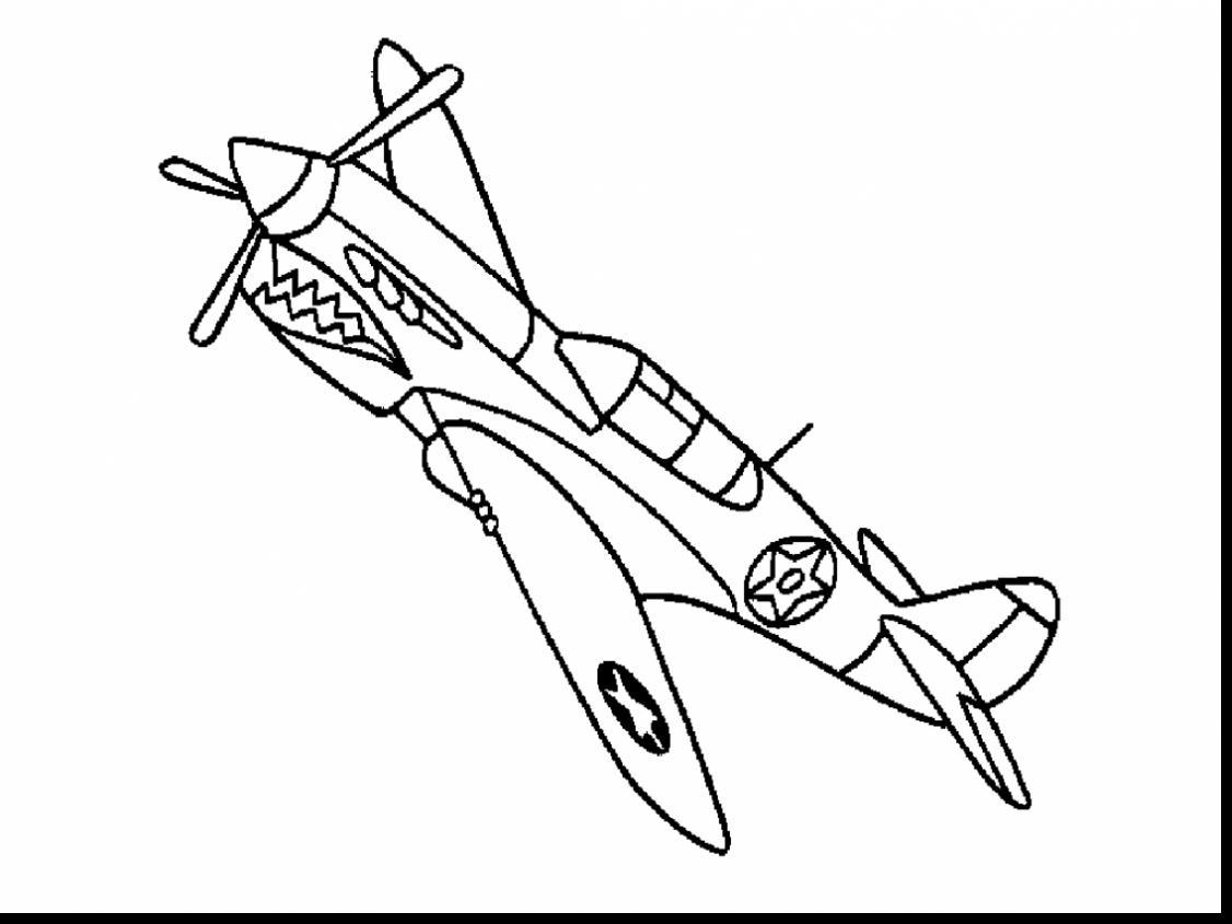 1126x844 World War 2 Planes Coloring Pages