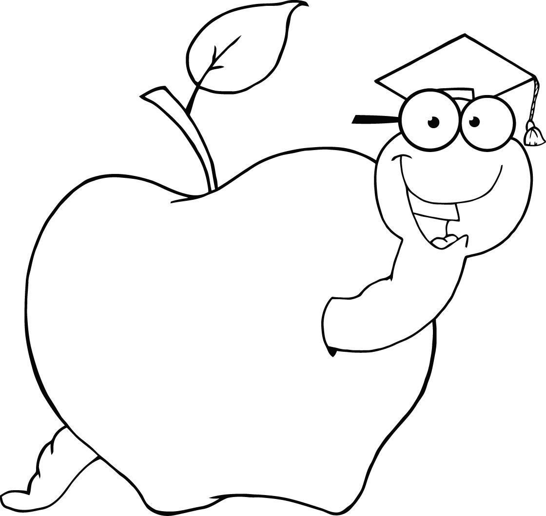 1120x1059 Apple Worm Coloring Page Coloring Sheets