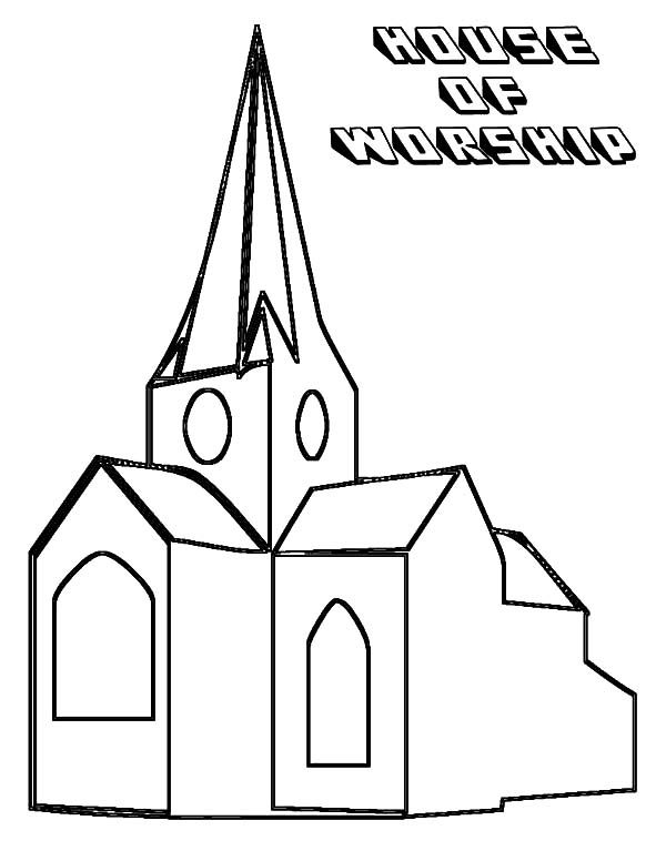 600x776 Church House Coloring Pages Church House Of Worship Coloring Pages