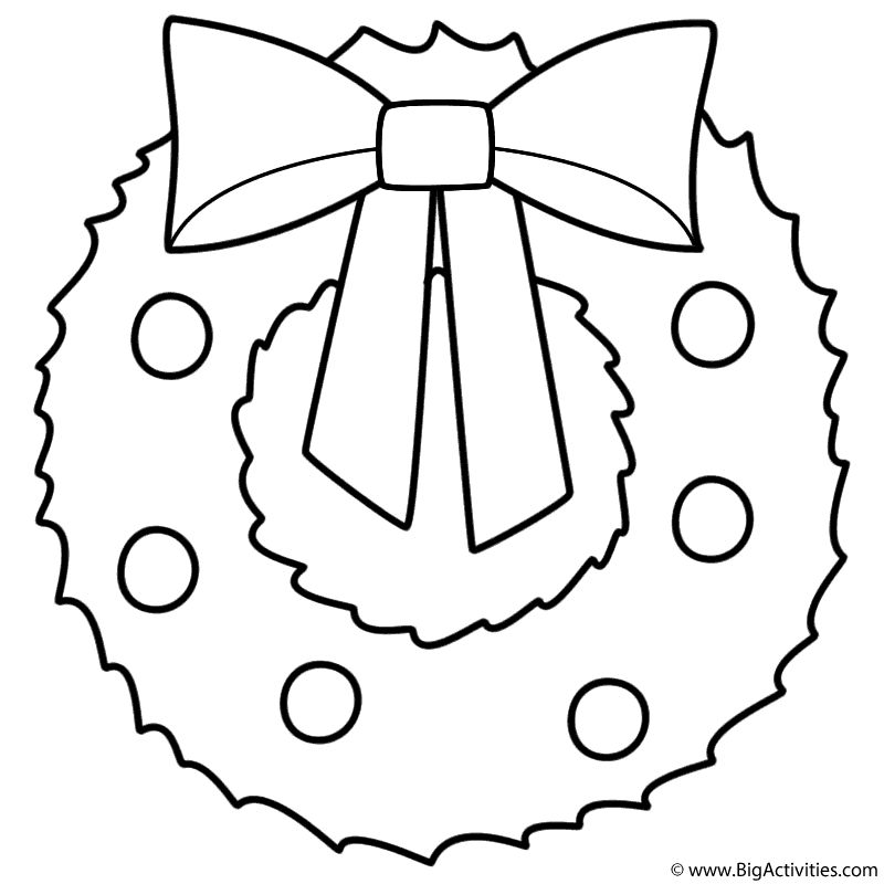 800x800 Christmas Wreaths Coloring Sheets 20 Christmas Wreaths Coloring