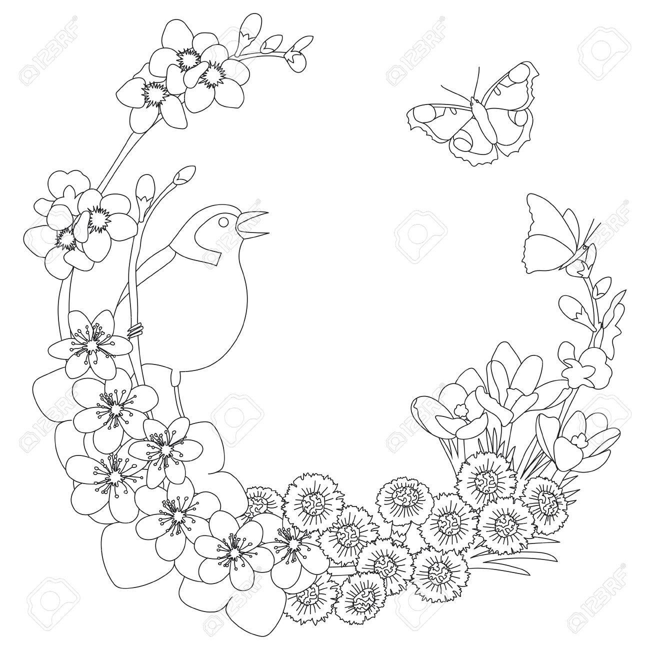 1300x1300 Wreath Coloring Page Enjoyable Design Ideas