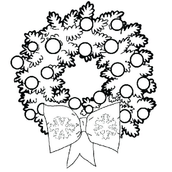 580x580 Wreath Coloring Pages Wearing Wreath Coloring Page Free Printable