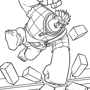 300x300 Wreck It Ralph Smashing Bricks Coloring Pages Batch Coloring