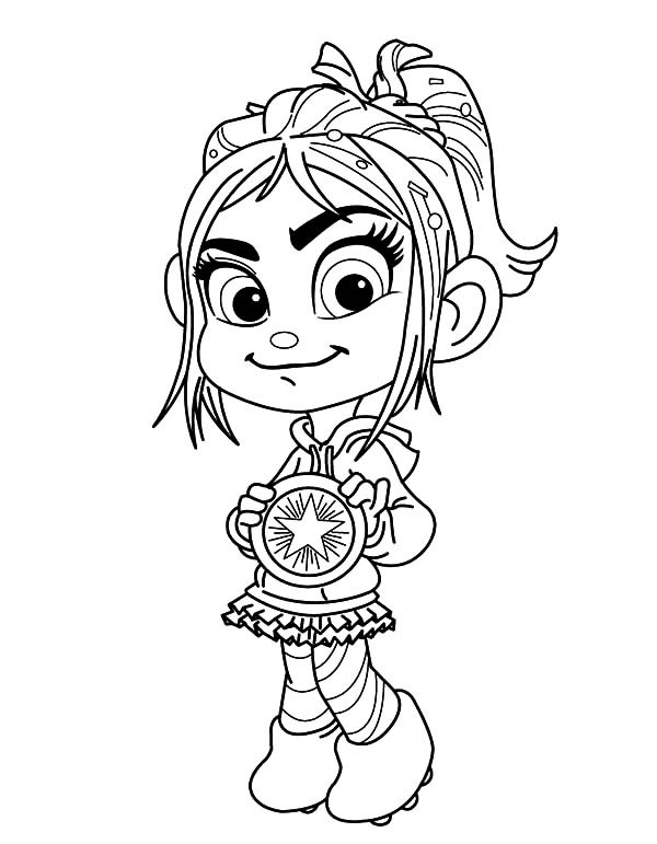 600x771 Vanellope Von Schweets Showing Her Medal In Wreck It Ralph Movie