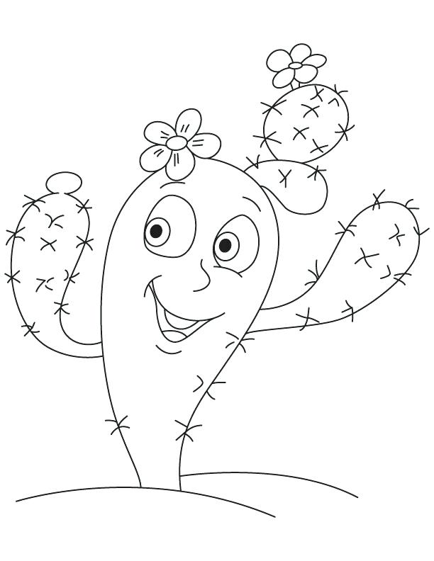 612x792 Cactus Coloring Page Donkey Stop Walking In Front Of Cactus