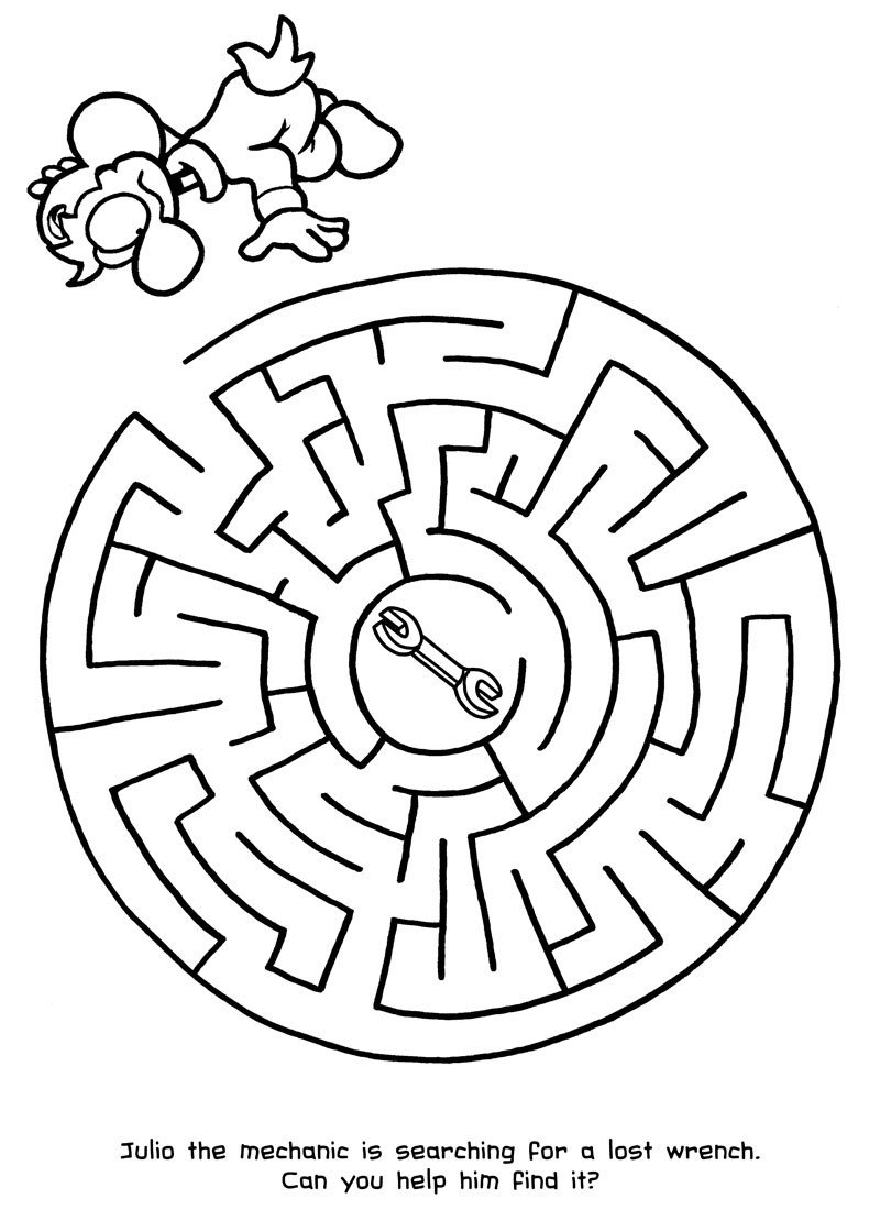 Wrench Coloring Page