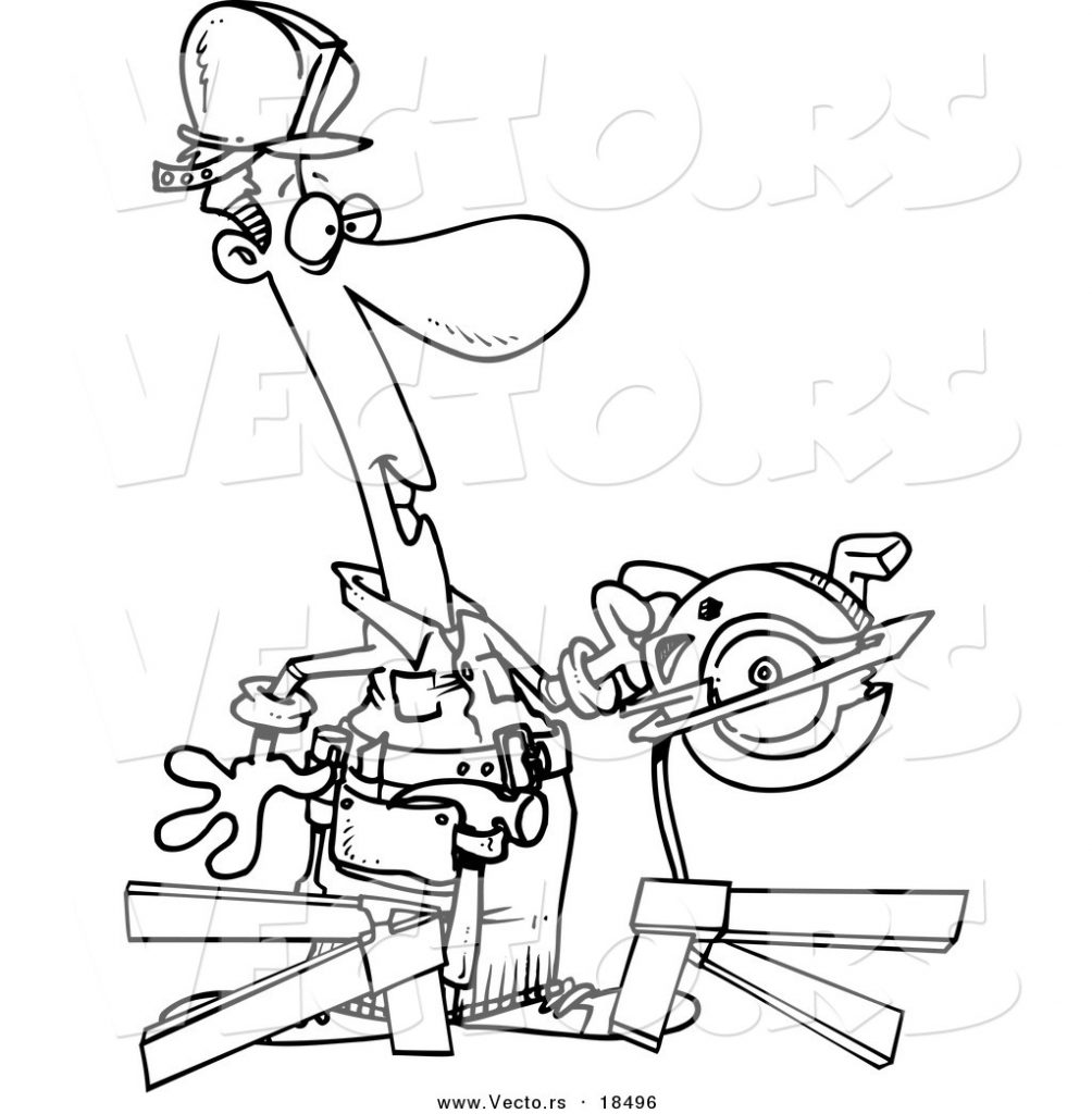1004x1024 Drawing Handyman Coloring Page Pages Literarywondrous For Free