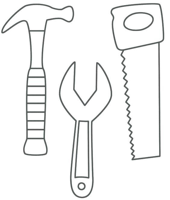 564x666 Coloring Pages Carpenter Tools Tools Coloring Pages Mallet