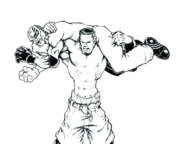 600x489 Latest Wrestling Color Pages Undertaker Coloring Sheets Free