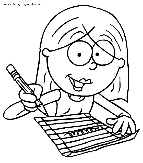 Writing Coloring Pages