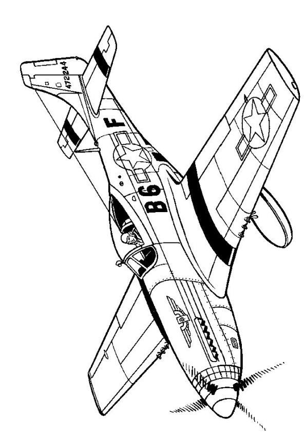 592x851 46 Coloring Pages Of Wwii Aircrafts On Kids N Fun.co.uk. On Kids N