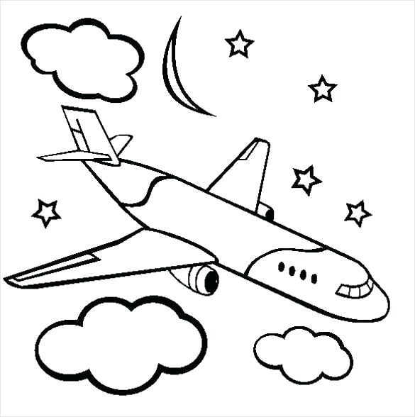 585x588 Airplane Coloring Page Airplane Coloring Pages Airplane Coloring