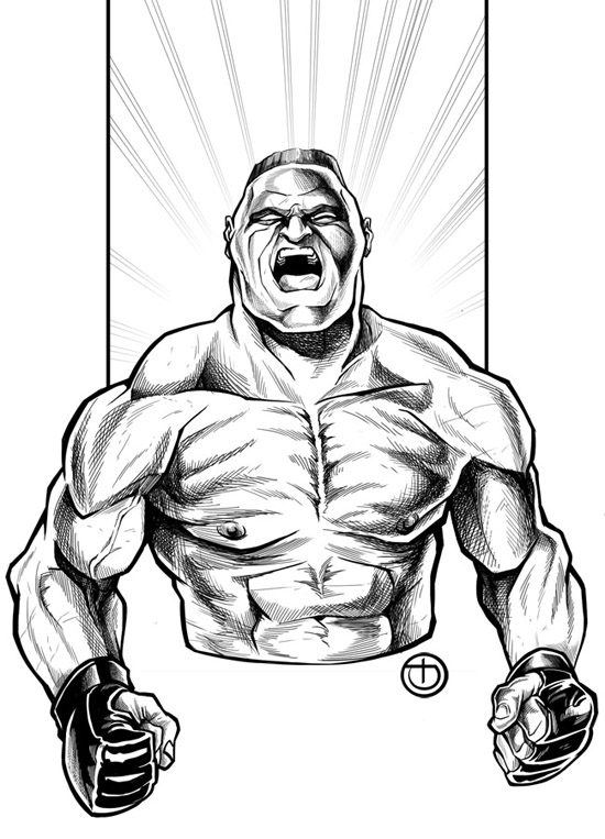 550x763 Wwe Brock Lesnar Drawing