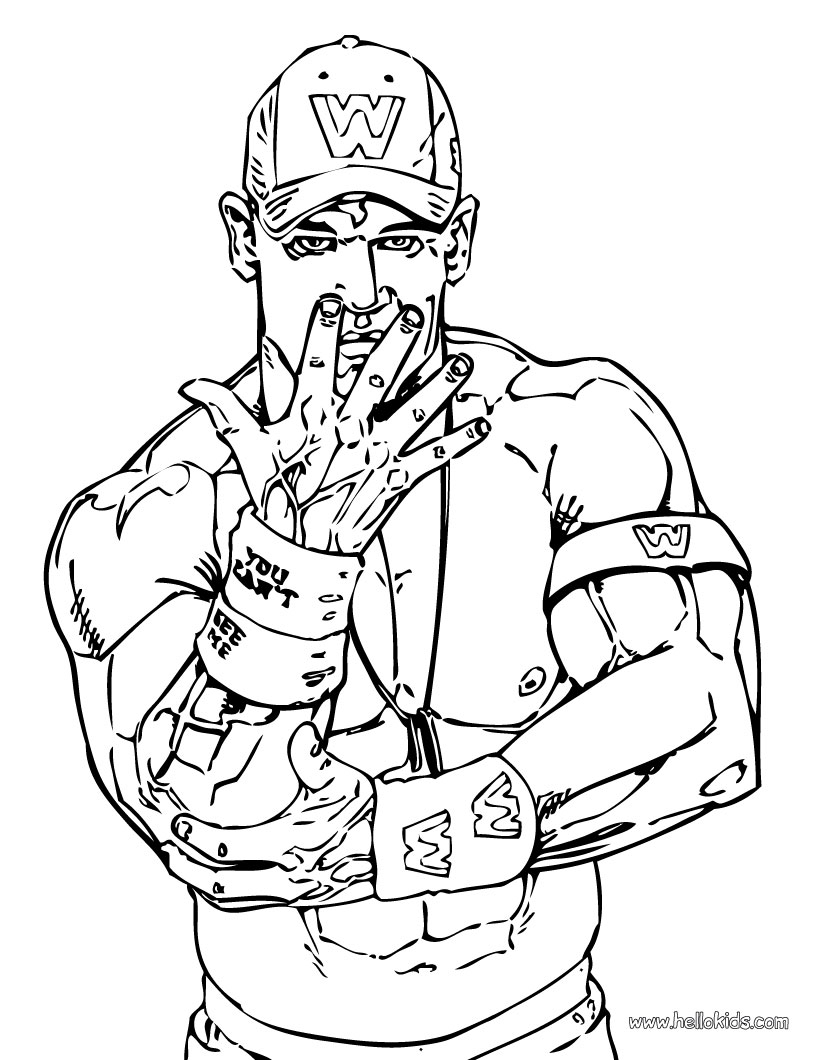 820x1060 Wrestler John Cena Coloring Pages