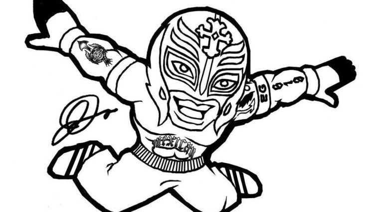 750x425 Wwe Coloring Pages Rey Mysterio Coloring