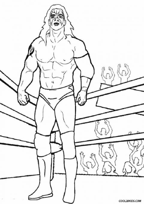 480x678 Free Printable Wwe Coloring Pages For Kids Color Picture High