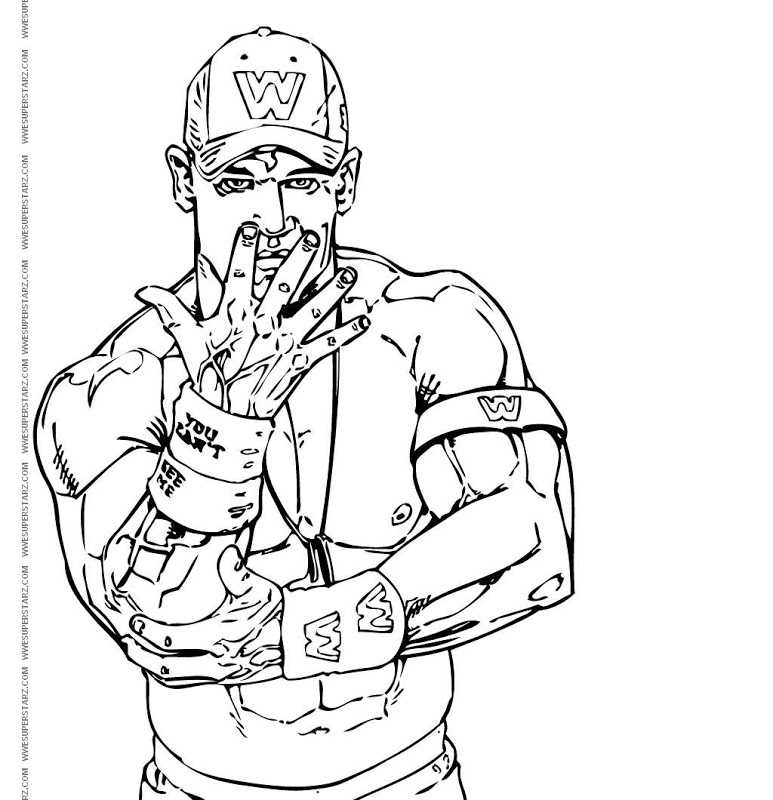 773x800 Unique John Cena Coloring Pages 95 About Remodel To Regarding Idea