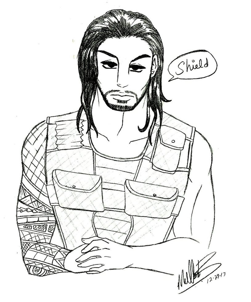 815x981 Wwe Coloring Pages Awesome Wwe Coloring Pages Roman Reigns