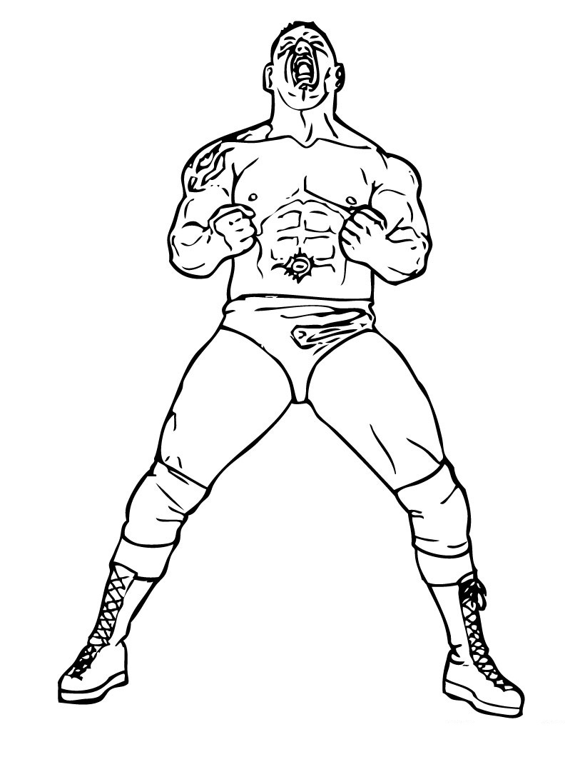 820x1060 Colouring Wwe Coloring Pages For Kids Free Printable Coloring