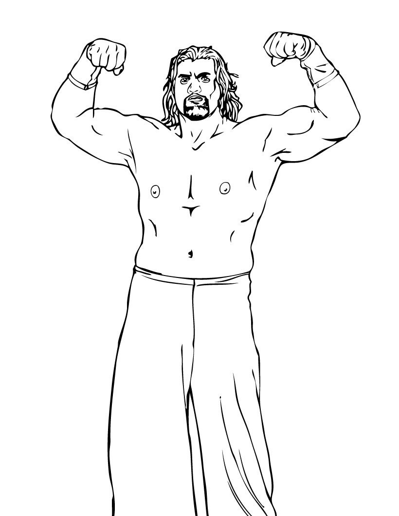 820x1060 Wwe Coloring Pages Ryback Copy Wrestling