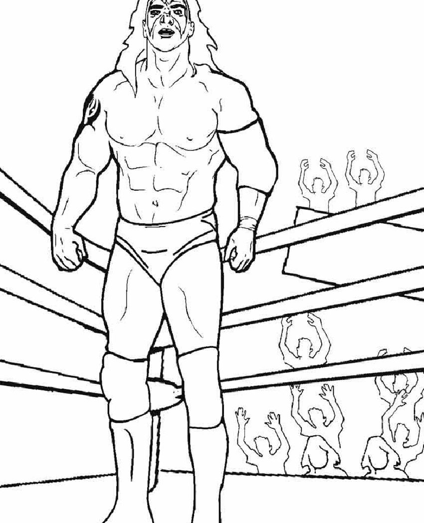 850x1050 Coloring For Kids Kane And Undertaker Pages Wrestling Miller
