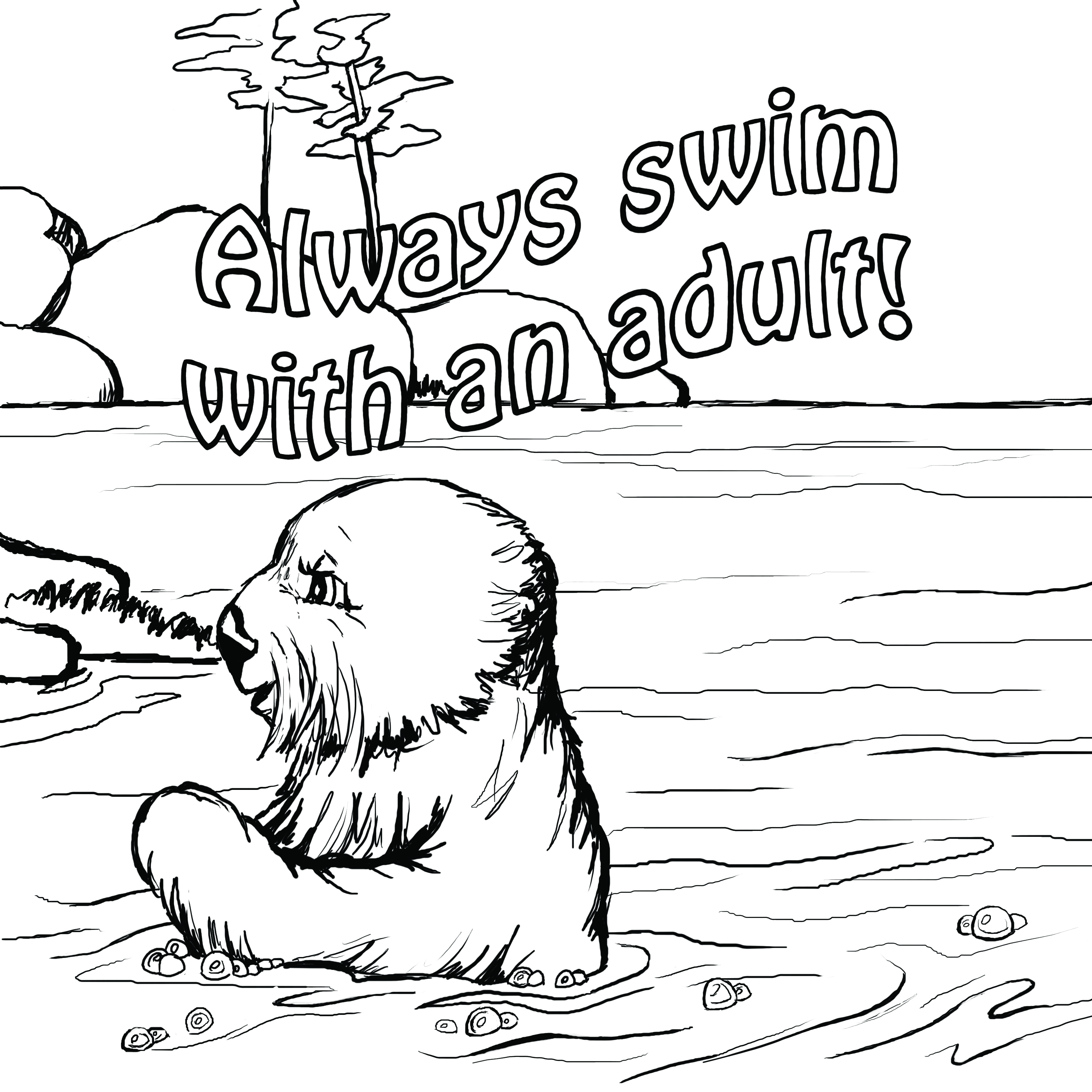 3300x3300 Water Safety Coloring Pages