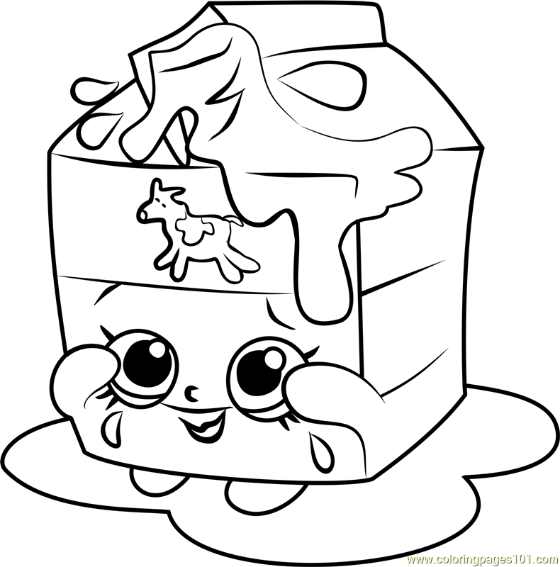 790x800 Spilt Milk Shopkins Coloring Page