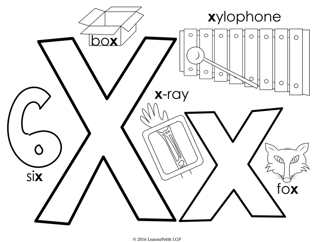X Coloring Pages
