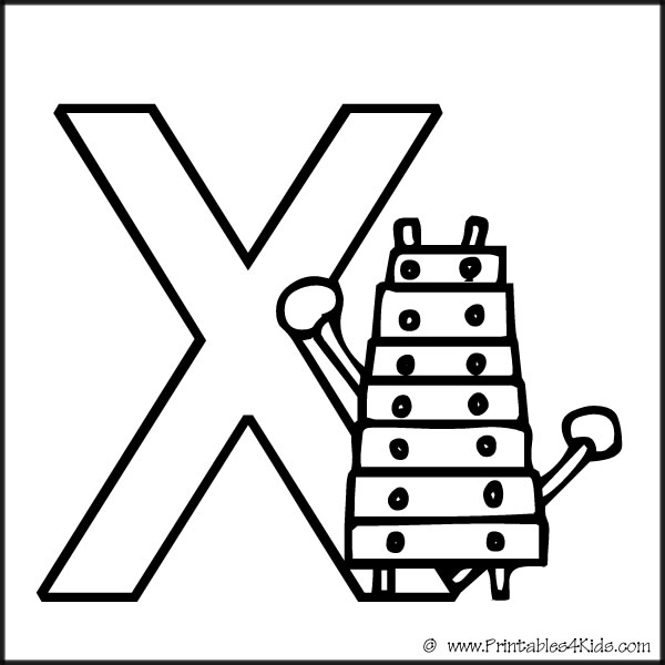600x600 Letter X Coloring Pages Printable