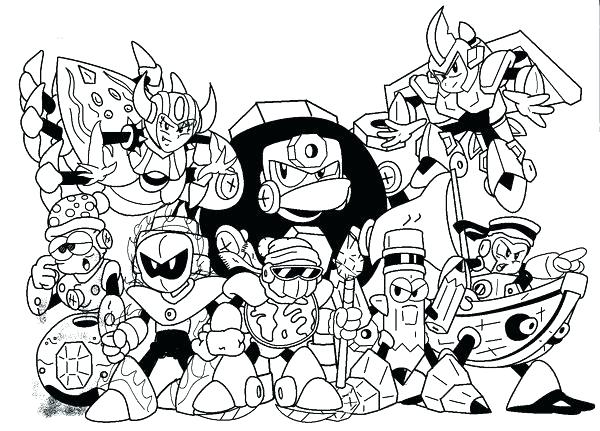 600x431 Mega Man Coloring Pages Coloring Pages Robot Masters By X Coloring