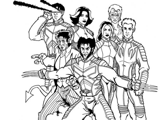 700x500 X Men Characters Coloring Pages
