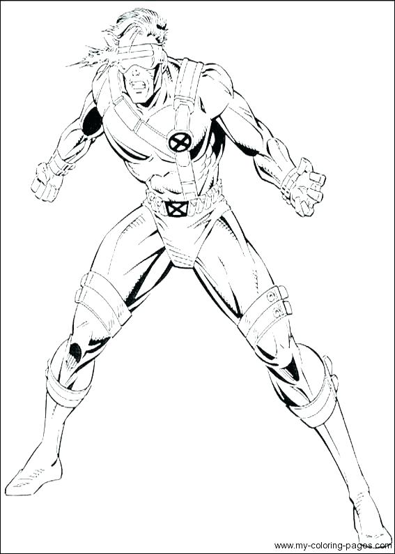 567x794 X Men Coloring Page X Men Cyclops Coloring Es This Is Pictures E