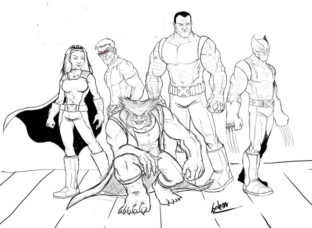 1024x751 X Men Coloring Pages Free Printable Colouring For Kids Adult Color