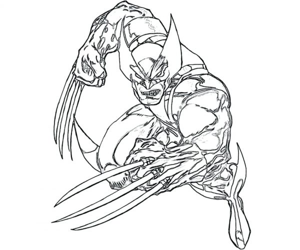 600x500 Coloring Pages ~ X Men Coloring Pages Wolverine Online Flowers X