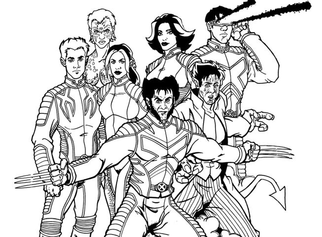 653x481 Xmen Coloring Pages Free Coloring Page Outstanding X Men Coloring